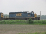 CSX 8857 in the rain